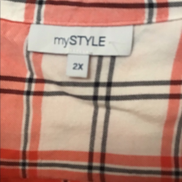 Plus Size My Style Plaid Shirt - Picture 3 of 4